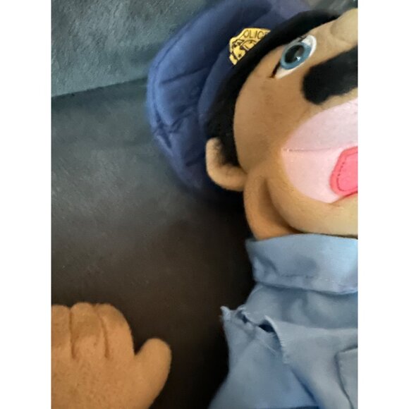 Melissa & Doug Police Officer Puppet Plush Toy With Hat & Uniform Ages 3+ 1987 - Picture 8 of 10